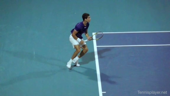 Roger Federer: 1st and 2nd Serve From Court Level