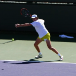 Joao Fonseca hitting a forehand