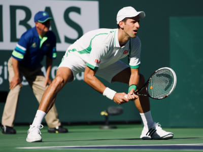 Novak Djokovic Return Position Indian Wells