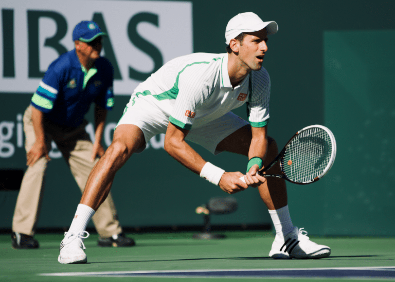 Novak Djokovic Return Position Indian Wells